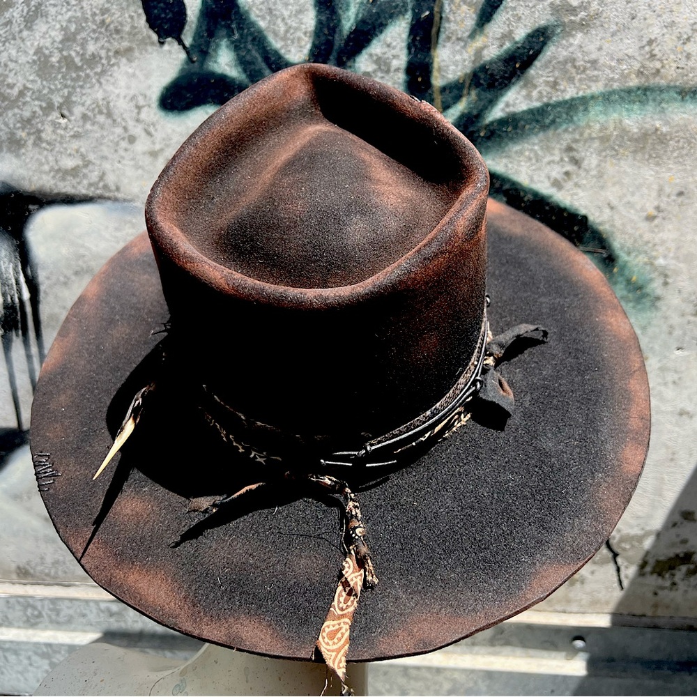 AFTER MIDNIGHT Custom Burned Dynafelt Hat - Picture 5 of 11